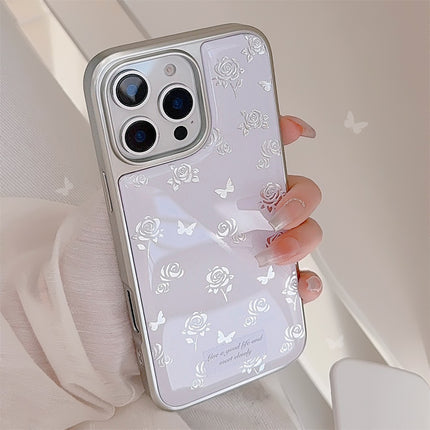 Interno dorato farfalla rosa per 16 custodia per cellulare Apple 17 Pro Max iPhone 14 Epoxy 13 Gentle 15