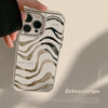 Custodia per iPhone iPhone 16 a specchio astratto 17promax semplice 13 premium 11 specchio per il trucco 12 motivo zebrato