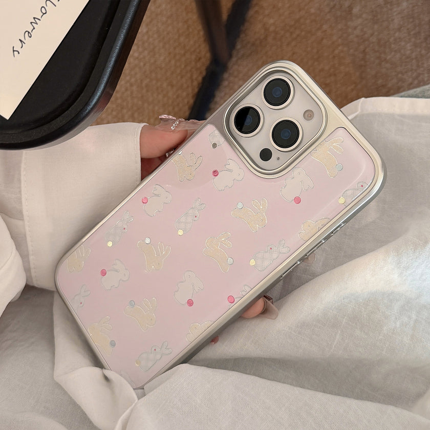 Kultainen apple 16 pro max matkapuhelinkuori iphone 17 väri pilkullinen söpö kani 15 13 huawei p70