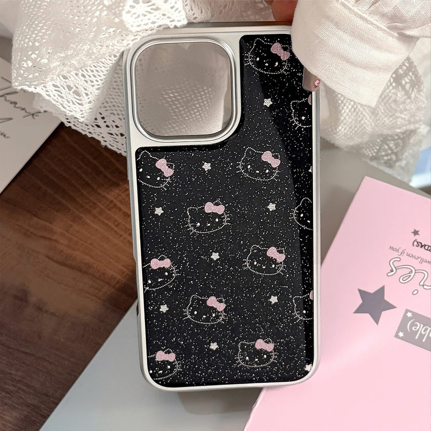 נצנצים מוזהבים כוכב חתול עם 16 pro max apple 15 כיסוי לטלפון נייד אייפון 17 ציפוי אלקטרוני Huawei P70