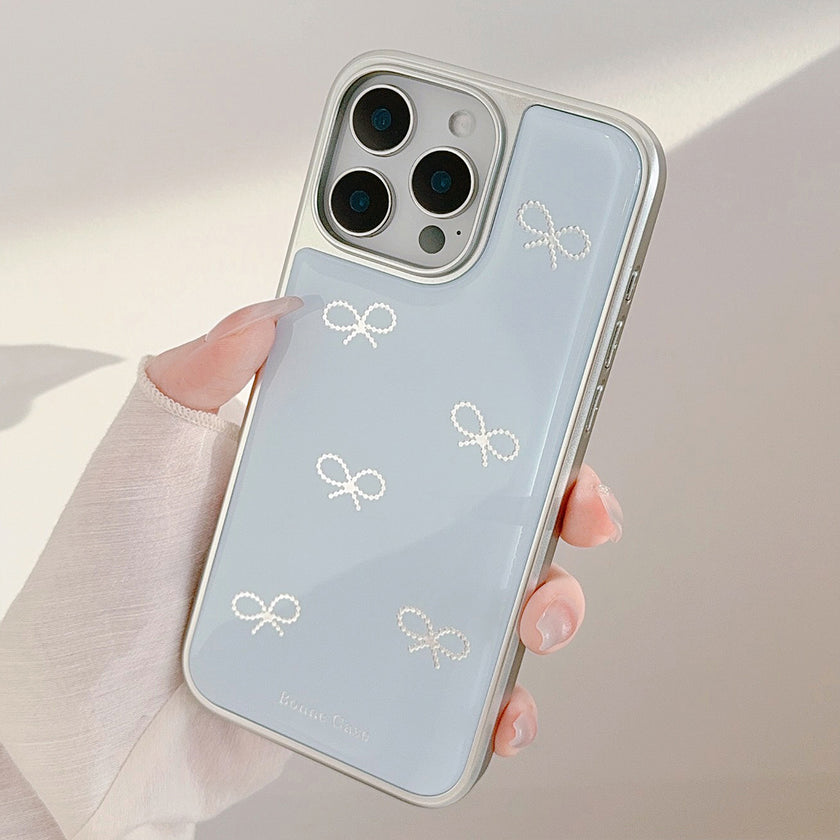 금박 블루 보우 16pro max 휴대폰 케이스 iphone15 에폭시 17 Huawei P70pro 하드에 적합