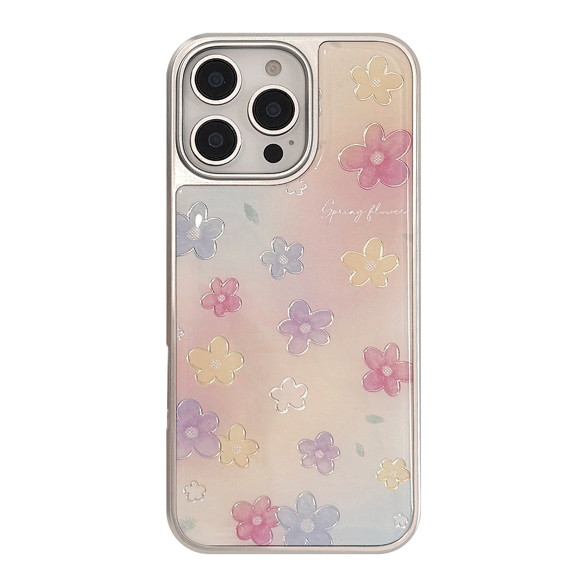 Gilt Epoxy 17 Apple 16Pro Max mobiltelefonfodral iphone 15 smudge flower 14 lämplig för Huawei mate 70