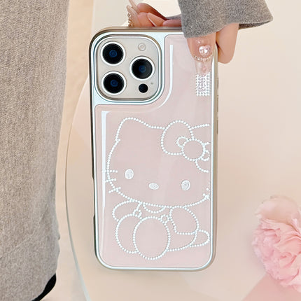 金箔 iphone 16 携帯電話ケース 15 プロマックスピンク漫画猫 14 アップル 13 エポキシ 17 Huawei 社