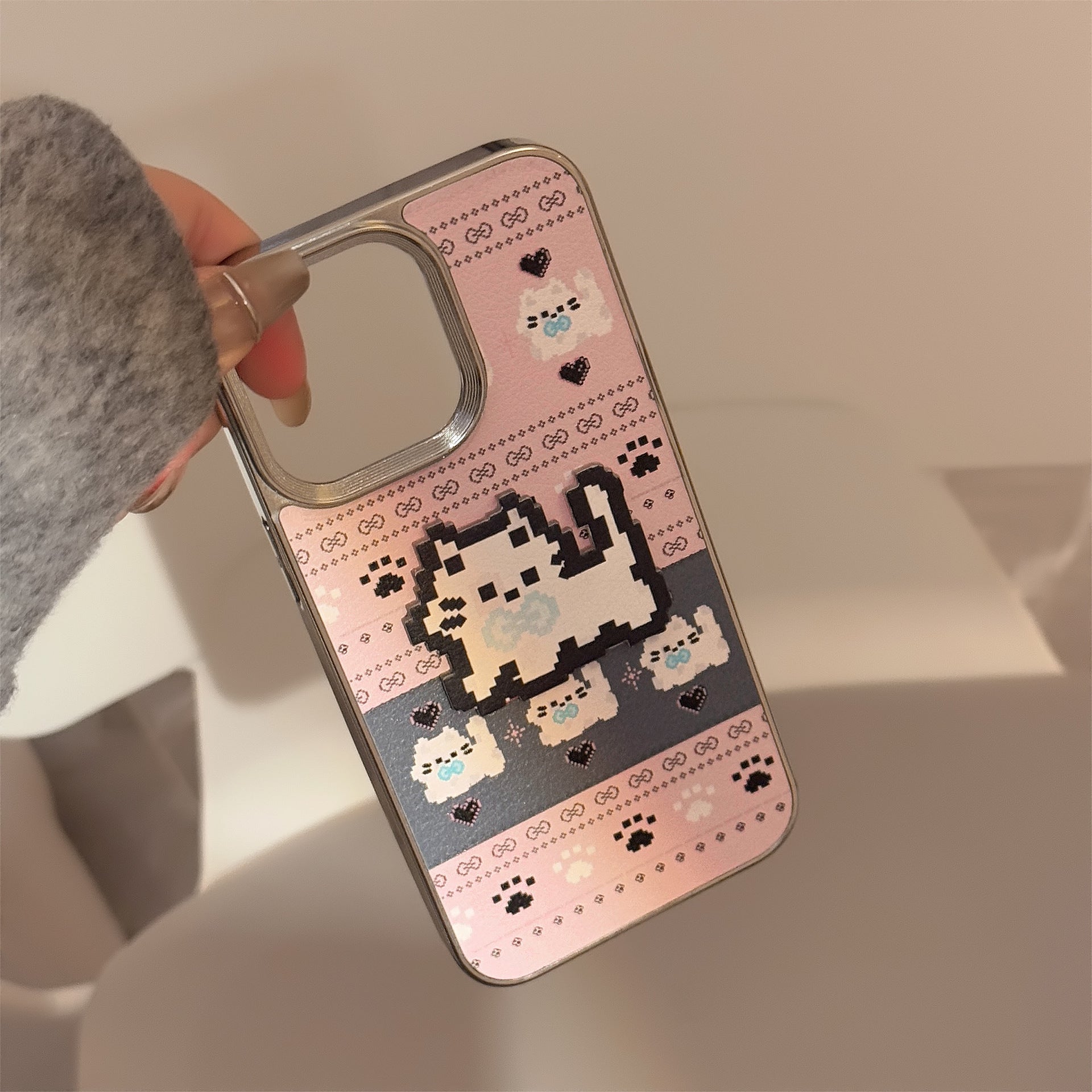 Fair Island Cartoon Apple 16 Funda para teléfono móvil 17 Pro Max Cuero 15 para iPhone 13 Chapado Duro 11 Pareja