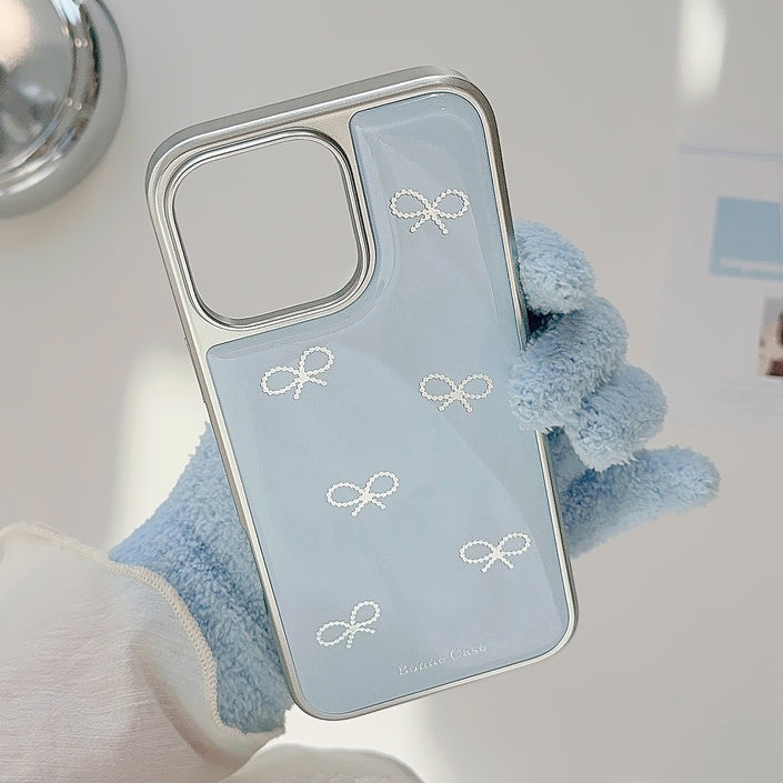 金メッキインブルーボウ 16pro 最大携帯電話ケース iphone15 エポキシ 17 Huawei 社 P70pro ハードに適しています