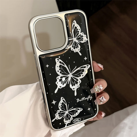Gilt iphone16 Epoxy Case Apple 15Pro Max Mobile Phone Case 14 Dark Wind Butterfly 17 Suitable for Huawei