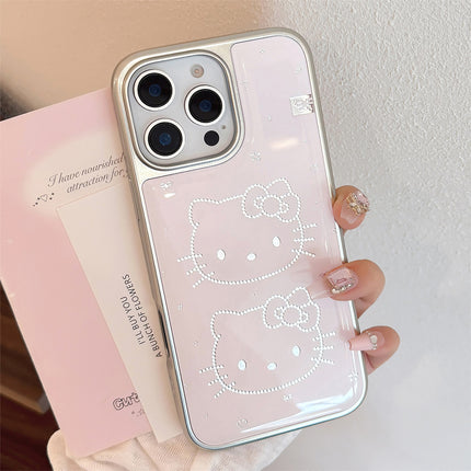 金メッキエポキシ iphone 16 かわいいニャー Apple 15 プロマックス携帯電話ケース 17 電気メッキ Huawei 社メイトに適しています