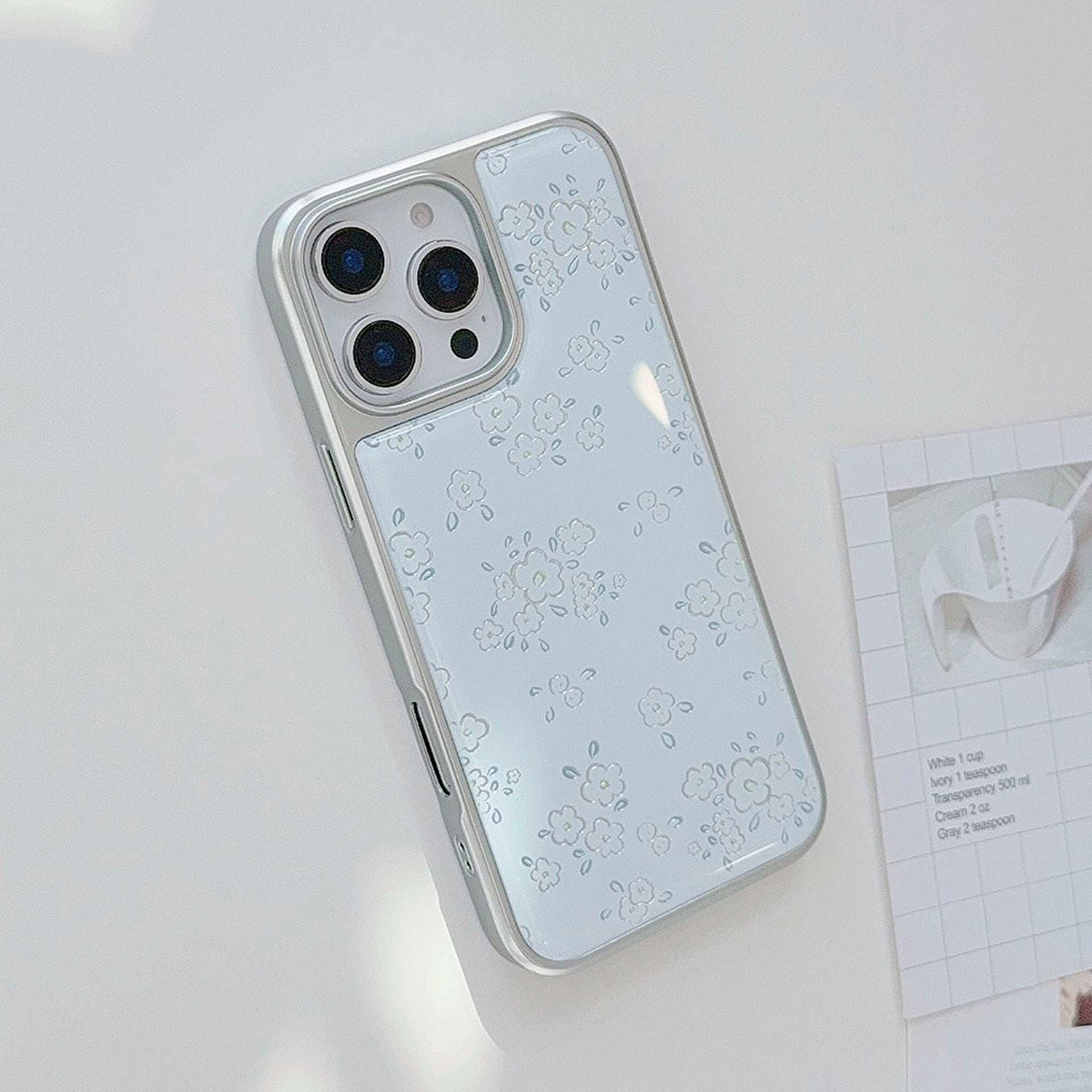 Gilt ins fresh flower apple 16pro max mobiltelefonfodral iphone 15 Epoxy 17 lämplig för huawei mate 70