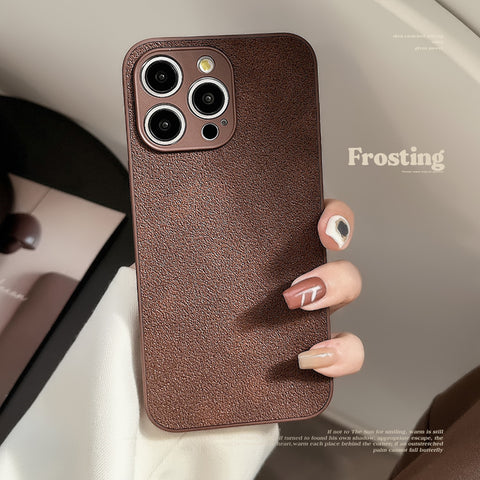 Applicable to iPhone15 iPhone case 14promax Maillard brown ins moon pit pattern 11 cortex 13 premium X