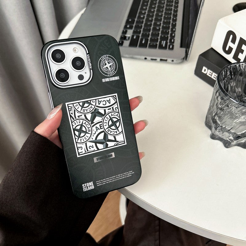 Stone Black & Blue iPhone Case